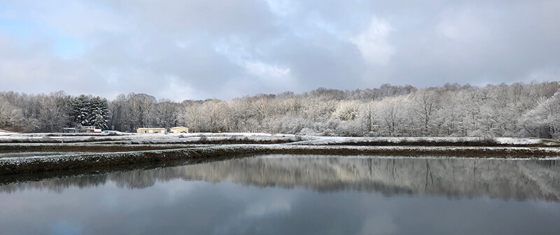 Cikana Fish Hatchery in winter.