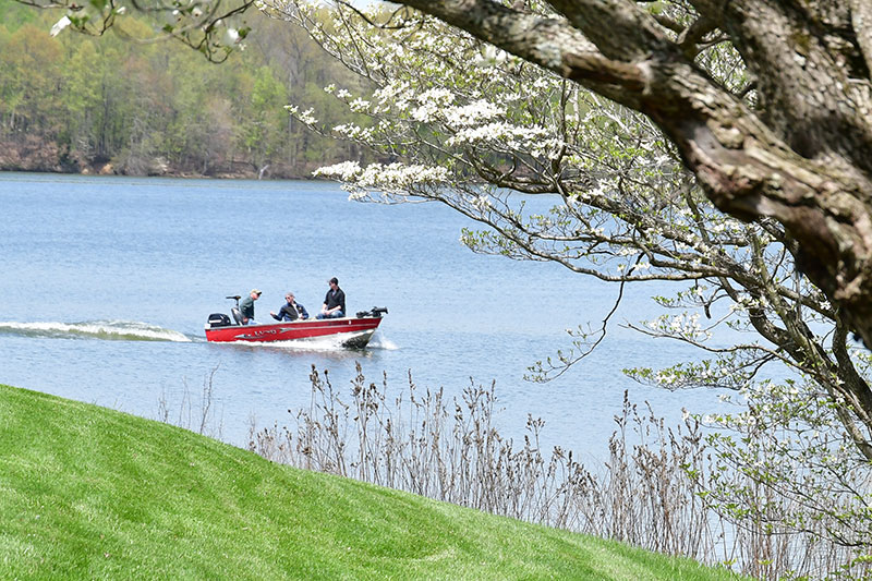 Boat on a lake