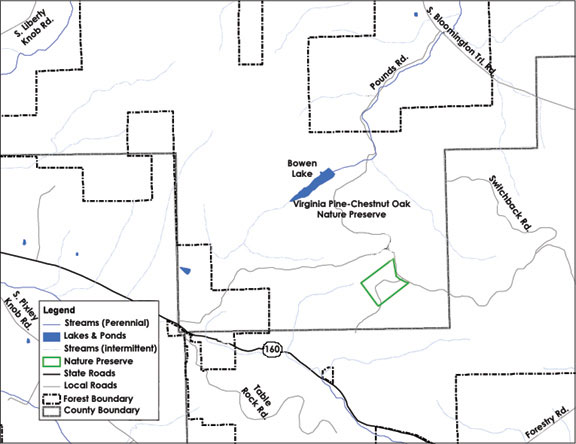 Map of Virginia-Pine Chestnut Nature Preserve