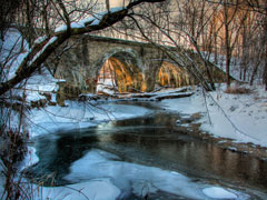 Brrrr. Steve took this photo of the old railroad bridge between Veedersburg and Sterling one chilly morning. He fell during the walk there but, fortunately, neither he nor the camera was damaged. The bridge was on the Nickel Plate Railroad, which is now a walking trail. 