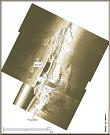 Achaeological sidescan sketch map of shipwreck site, 2011.