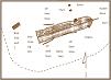 Archaeological sketch map of shipwreck site, circa 1985.