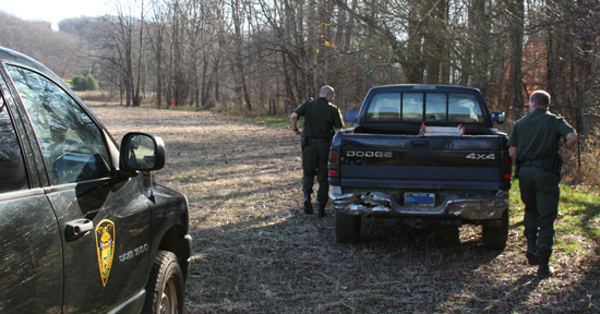 Officers conducting an investigation