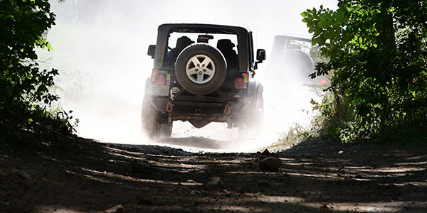 Jeep riding on Redbird SRA trail.