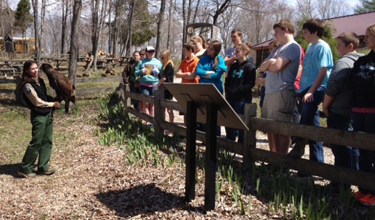 School group learns about eagle at Patoka Lake