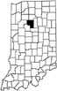 Cass County locator map