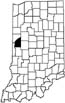 Fountain County locator map