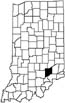 Jennings County locator map