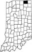 LaGrange County Locator map