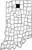 Marshall County locator map