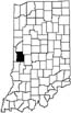 Parke County locator map