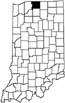 St. Joseph County locator map