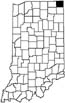 Steuben County locator map