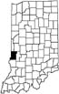 Vigo County locator map