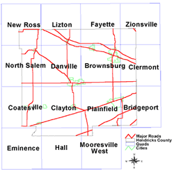 Hendricks County map